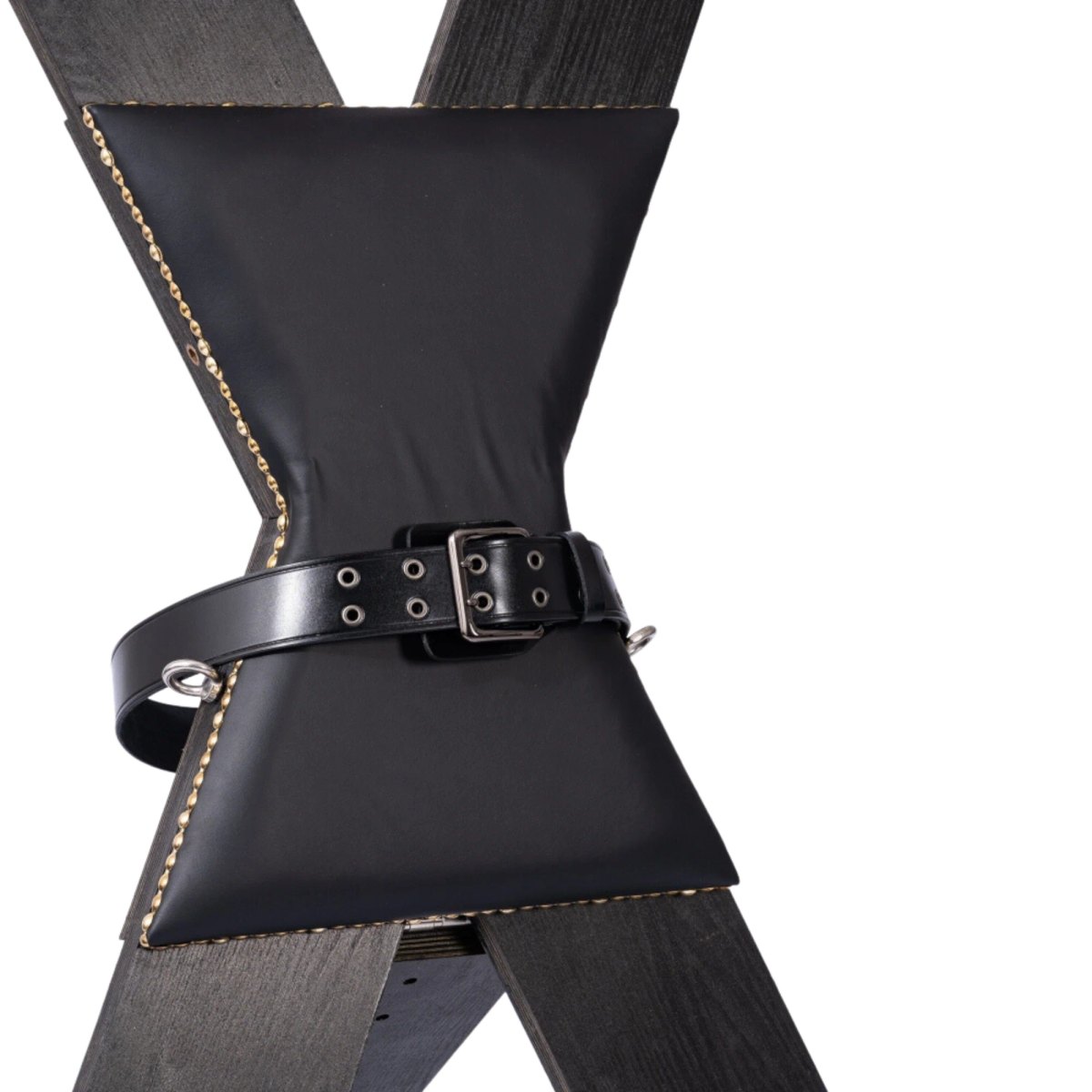 Roomsacred Black Series Luxury St. Andrew's Cross with Wrist and Ankle Cuffs