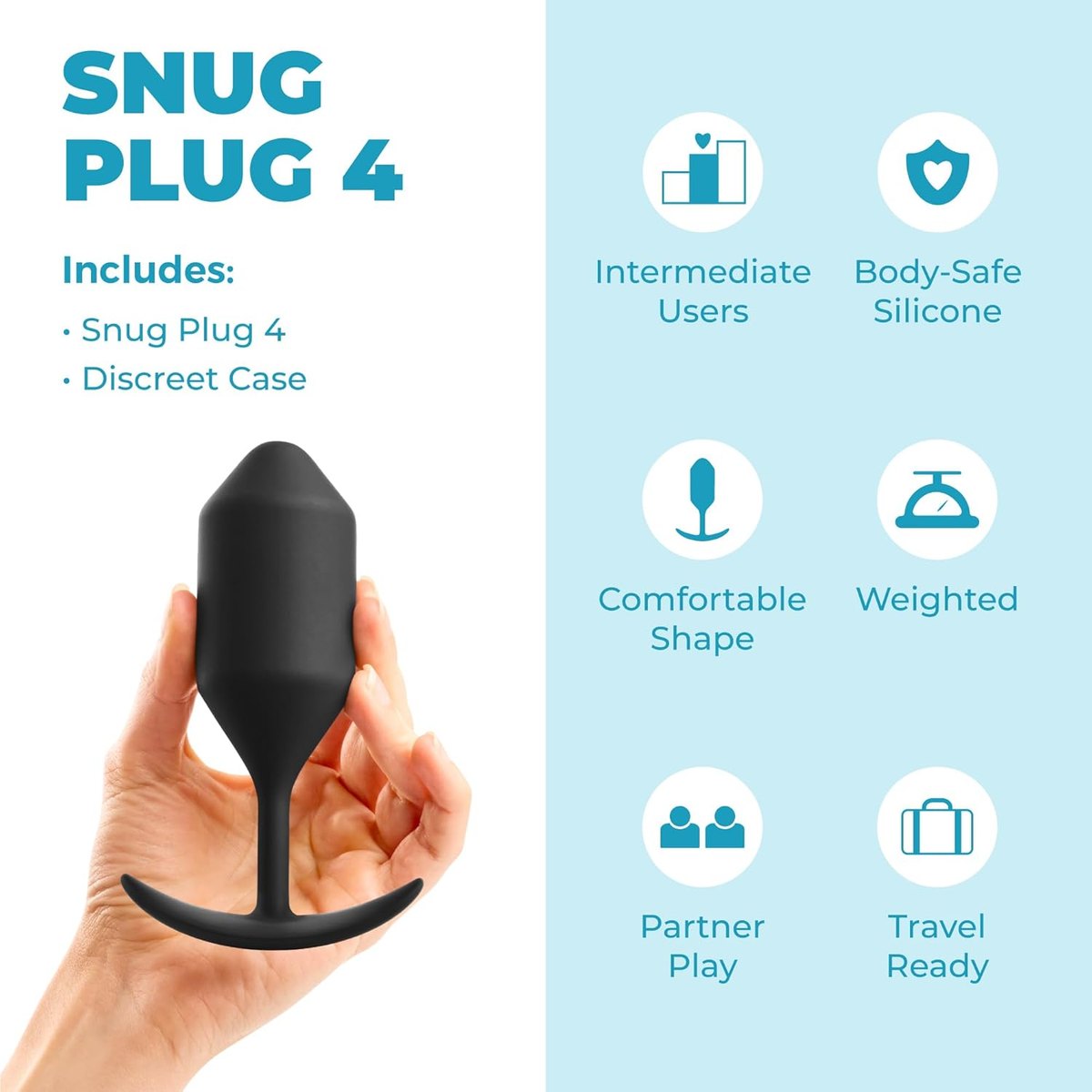 Snug Plug Weighted Silicone Butt Plug