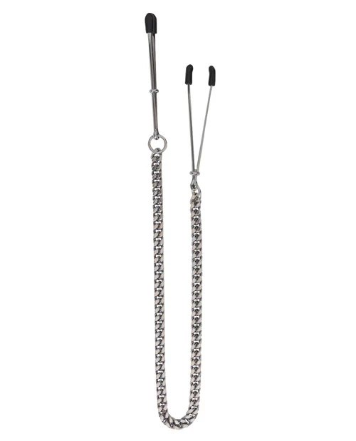 Spartacus Tweezer Nipple Clamps with Jewel Chain